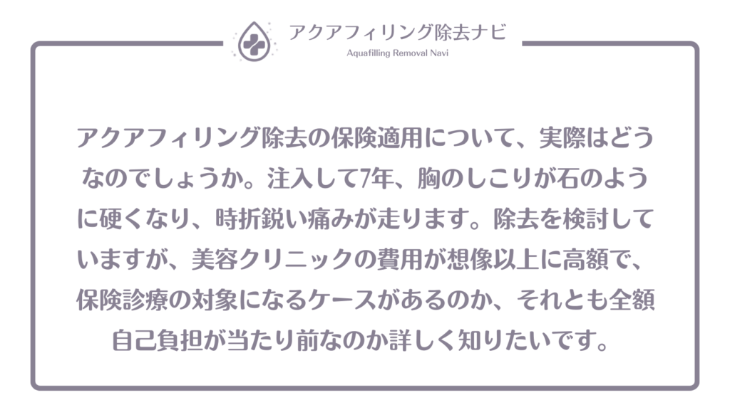 アクアフィリング 保険適用